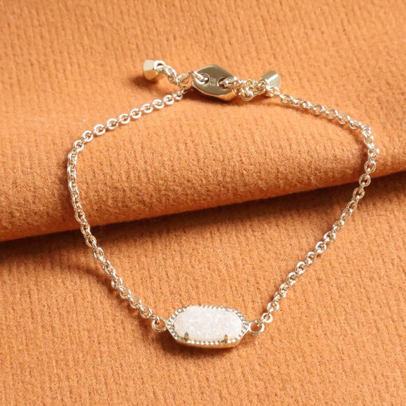 Kendra Scott | Elaina - Gold Drusy Adjustable Chain Bracelet - Picture 2 of 2